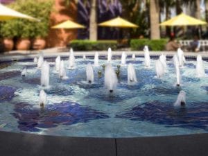 Tustin water feature courtyard