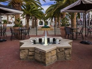 Santa Barbara patio star fountain